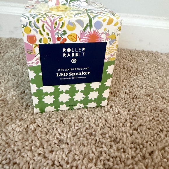 Roller Rabbit Floral Pattern Gift Box with Navy Panel - Picture 2 of 6